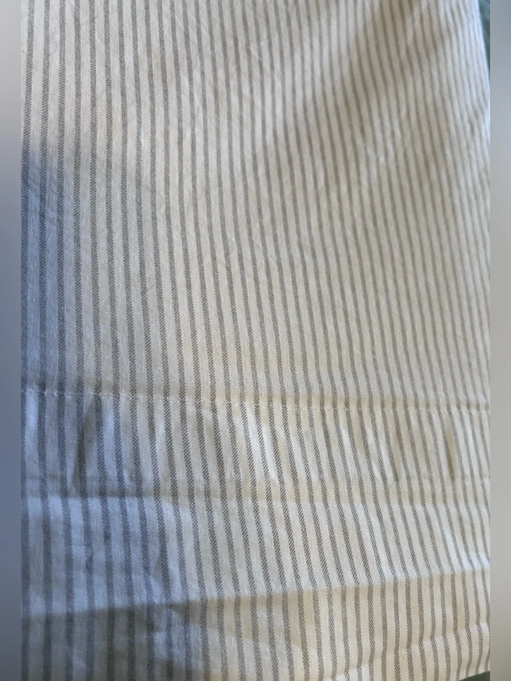 Ralph Lauren Home Gray White Striped Full Double Flat Sheet Cotton Classic